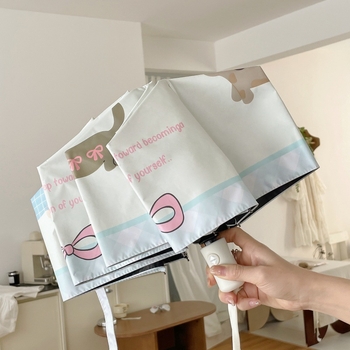 Skladaný dážďovo-slnkový deštník s plným automatickým otvorením, dvojúčelový pre slnko a dážď; 8 lúčov z vlákna, rám zliatina, poťah vinyl 170T, UPF >50