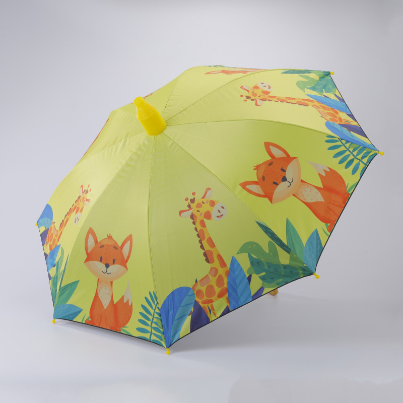 Detský dáždnik s dlhým držadlom, automatické otvorenie, s 8 rebrami, látka 190T vinyl, UPF nad 50