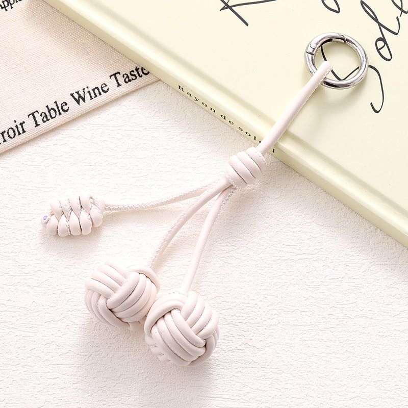 Prívesok na telefón, ručne vyrobený z umelej kože, v tvare kľúča, všestranný visací doplnok do kabelky — Yilian crafts