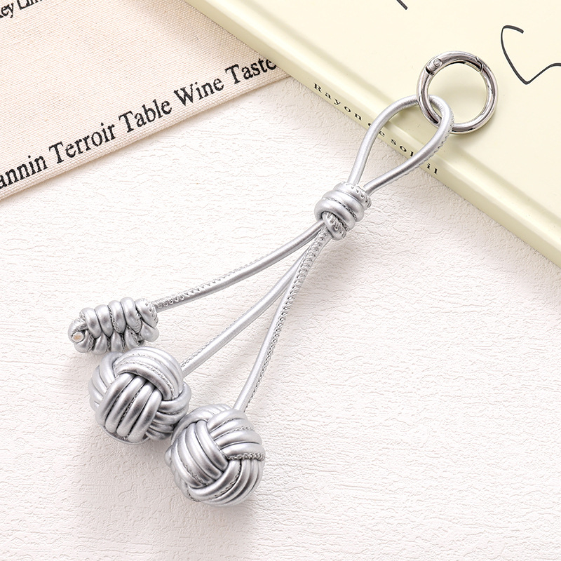 Prívesok na telefón, ručne vyrobený z umelej kože, v tvare kľúča, všestranný visací doplnok do kabelky — Yilian crafts