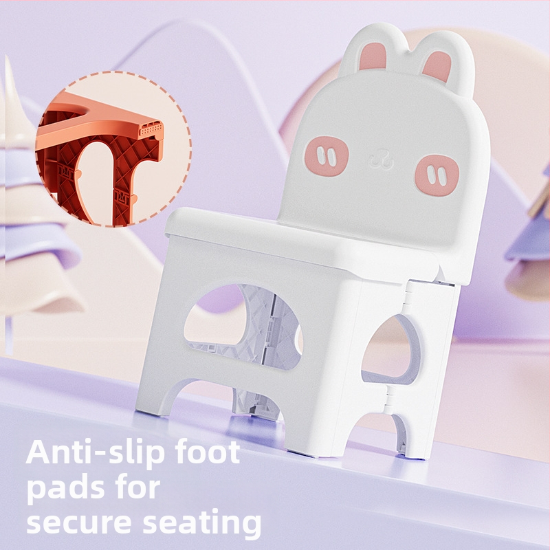 Salokāms plastmasas krēsls ar atzveltni – PP materiāls, sēdvieta daudzstūra forma, 120 kg slodze, pārnēsājams mājām