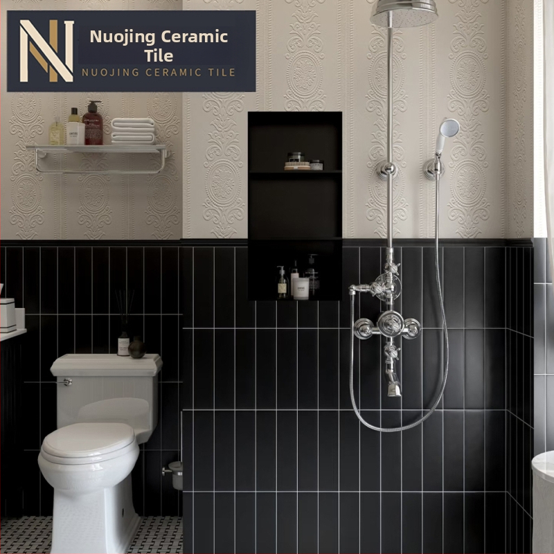 Glazēta Grid Tile sērija, nordiskais stils, matēta virsma, pretslidīga iekšējai sienai flīze