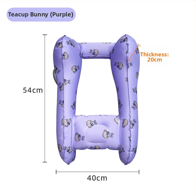 Detská cestovná vankúš do auta na spanie - prenosný nafúknuteľný opierka hlavy, TPU materiál, vhodné pre všetky ročné obdobia, roztomilý štýl, univerzálna kompatibilita