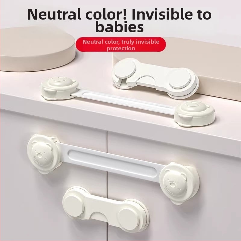 Detská bezpečnostná zámka na zásuvky a dvierka skriniek – zabraňuje otvoreniu a prisatiu prstov (Model: Štandardný; Materiál: Štandardný; Číslo produktu: TTT1004011987; Štýl: Moderný minimalistický)