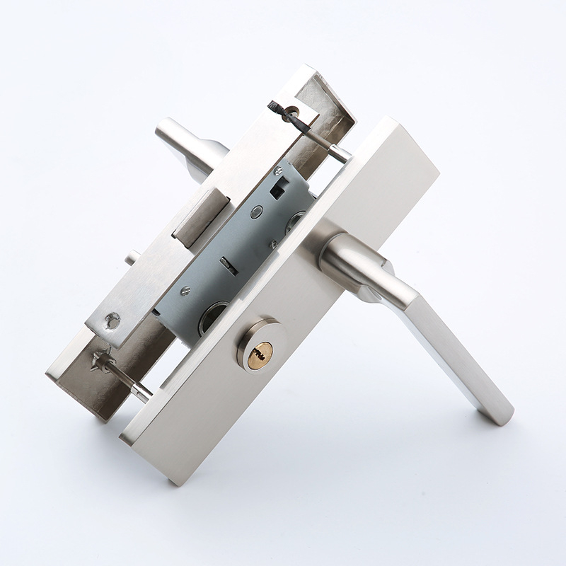 Dverová kľučka so zámkom – Zinková zliatina, moderný minimalistický dizajn, model 1, spracovanie na objednávku