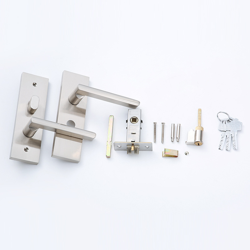 Dverová kľučka so zámkom – Zinková zliatina, moderný minimalistický dizajn, model 1, spracovanie na objednávku