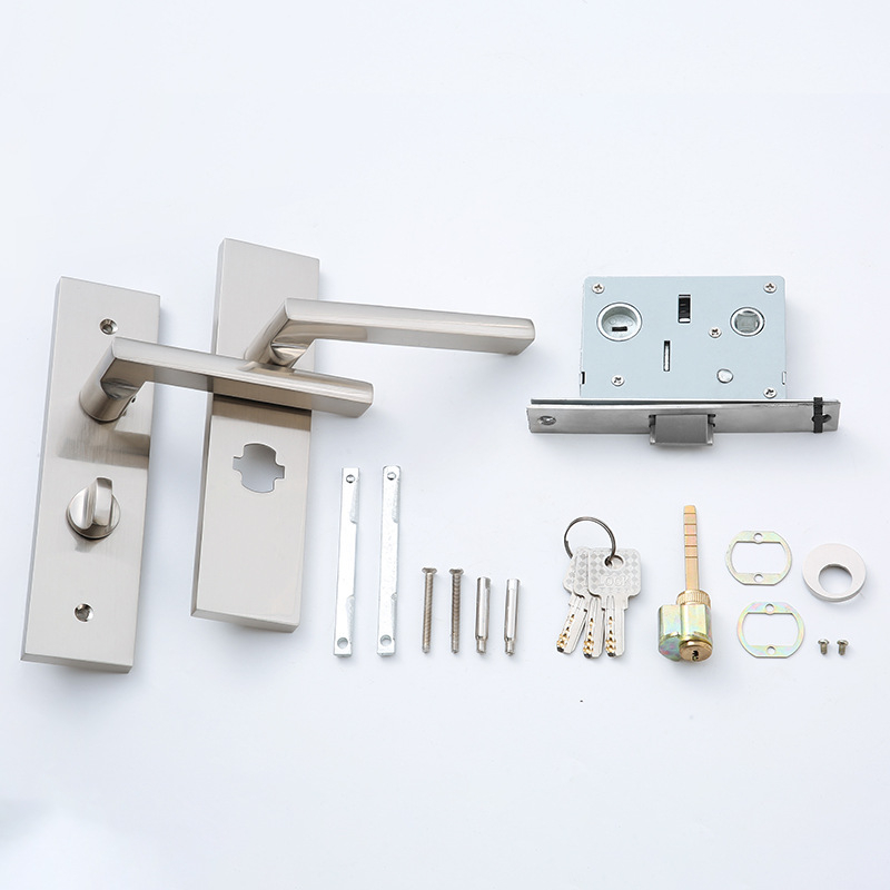 Dverová kľučka so zámkom – Zinková zliatina, moderný minimalistický dizajn, model 1, spracovanie na objednávku