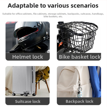 Digitálny zámok so železným drôtom pre tašky a skrinky – ABS + nehrdzavejúce oceľové lano, priemer 3 mm, rozostup 30 mm, model F337