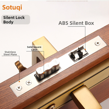 Kľučka zámok na vnútorné dvere, univerzálne, zliatina zinku, model X9898, nového čínskeho štýlu