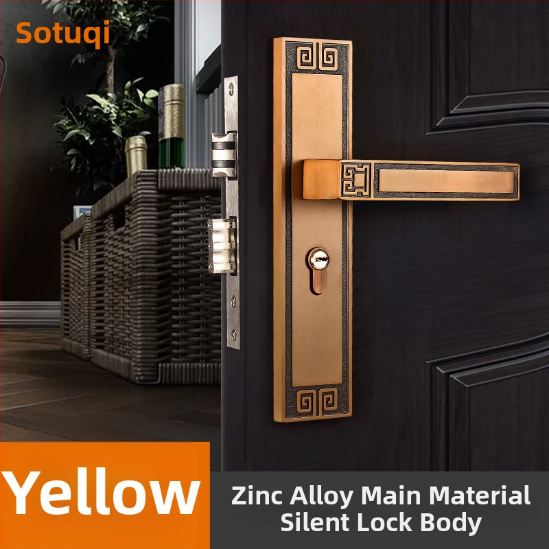 Kľučka zámok na vnútorné dvere, univerzálne, zliatina zinku, model X9898, nového čínskeho štýlu