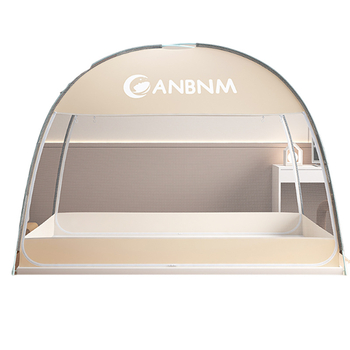 Posteľová sieť proti komárom, štýl mongolskej jurty, bez montáže, skladacia, s dvojitými dverami, z vlákna skleného