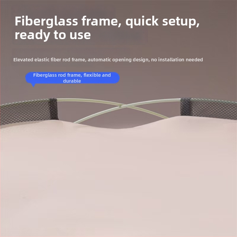 Guļamistabas mušas tīkls, Mongolijas jurta stilā, bez uzstādīšanas, salokāms, ar divām durvīm, stikla šķiedra