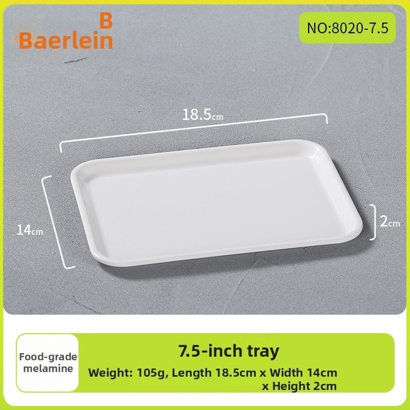 Belleren melamínový podnos obdĺžnikového tvaru, moderný štýl, potlačené logo, možnosť prispôsobenia