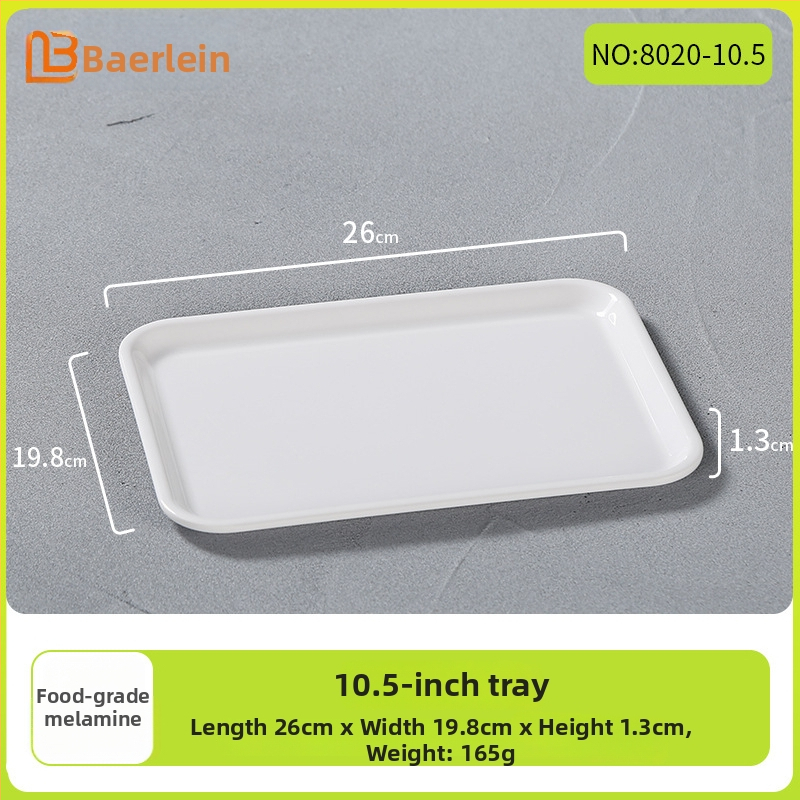 Belleren melamínový podnos obdĺžnikového tvaru, moderný štýl, potlačené logo, možnosť prispôsobenia