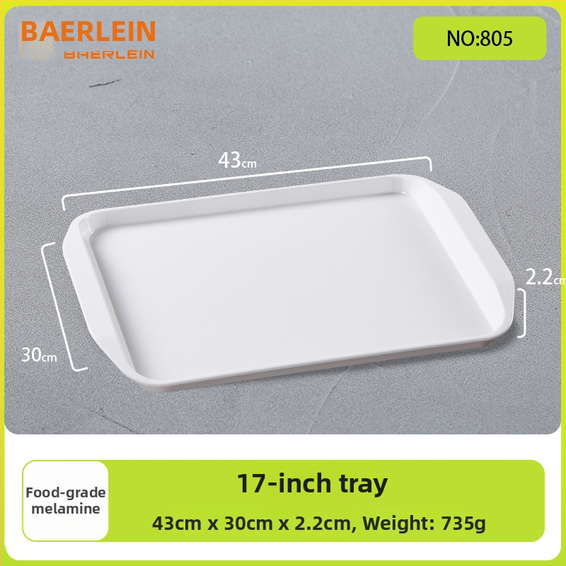 Belleren melamínový podnos obdĺžnikového tvaru, moderný štýl, potlačené logo, možnosť prispôsobenia