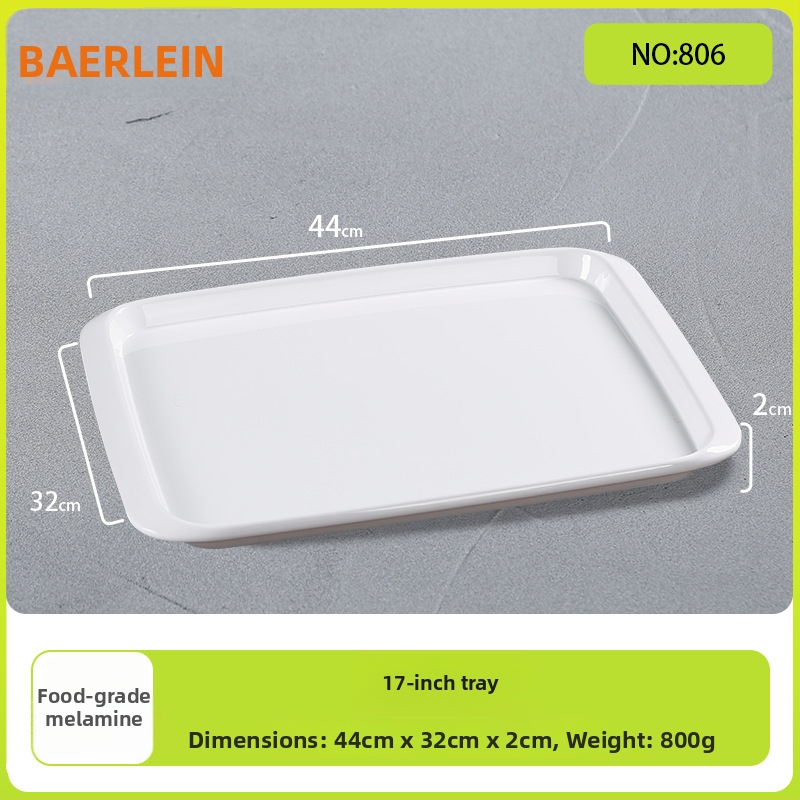 Belleren melamínový podnos obdĺžnikového tvaru, moderný štýl, potlačené logo, možnosť prispôsobenia