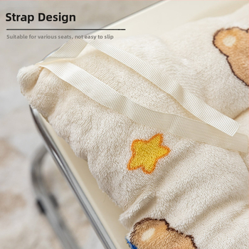 Protizmyslová sedacia podložka na stoličku – plyšový materiál, výplň PP bavlna, vzor roztomilých zvierat, moderný minimalistický štýl