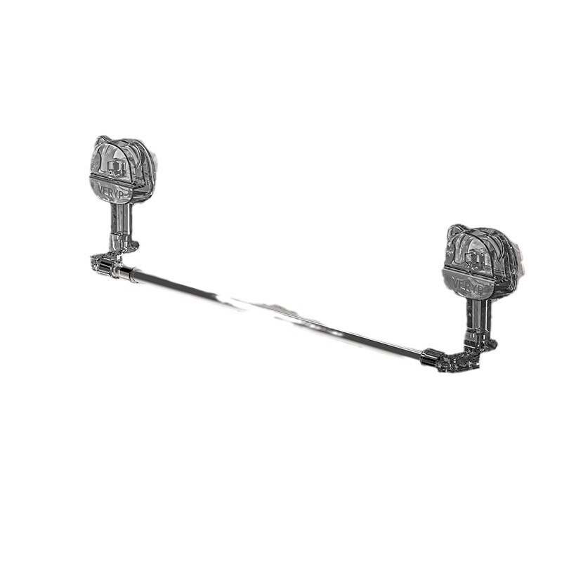 Telescopický vešiak s vákuovou prisavkou do kúpeľne a kuchyne, bez vŕtania, materiály: plast, nerezová oceľ, ABS