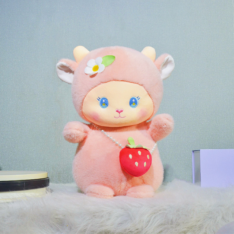 Plyšové baránko – vankúš s PP cotton výplň, Lambswool plyš, vhodné pre 7–14 rokov