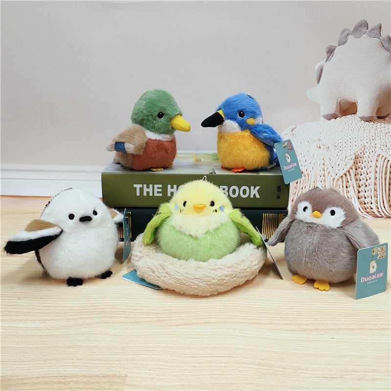 Love so much plyšová vtáčia bábika – krátky plyš, PP bavlna výplň, vhodné pre vek 7–14 rokov