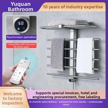Elektrický vešiak na uteráky – nerezová oceľ, 6 úrovní, nosnosť 30 kg, povrchová úprava: elektrostatický postrek