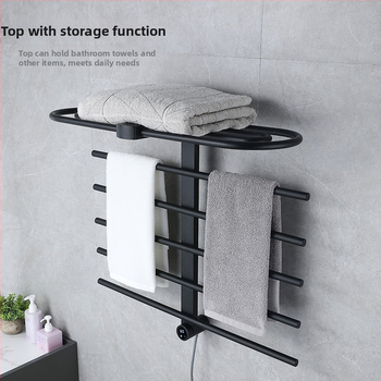 Elektrický vešiak na uteráky – nerezová oceľ, 6 úrovní, nosnosť 30 kg, povrchová úprava: elektrostatický postrek