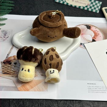 Plyšová figúrka na kľúče – rastlinný model, PP bavlna výplň, super mäkký krátky plyš, séria Tradičná Čínska medicína