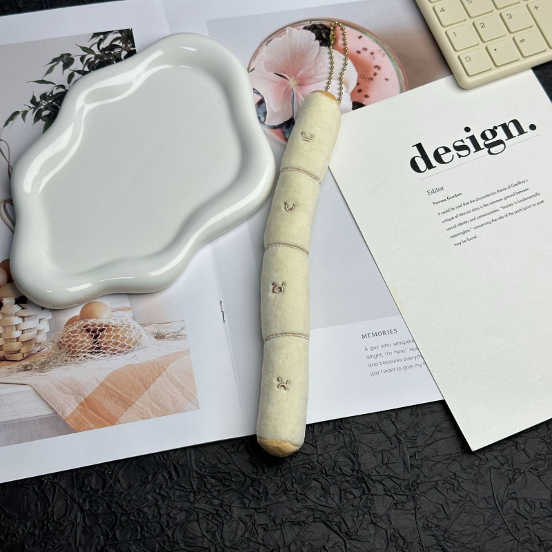 Plyšová figúrka na kľúče – rastlinný model, PP bavlna výplň, super mäkký krátky plyš, séria Tradičná Čínska medicína