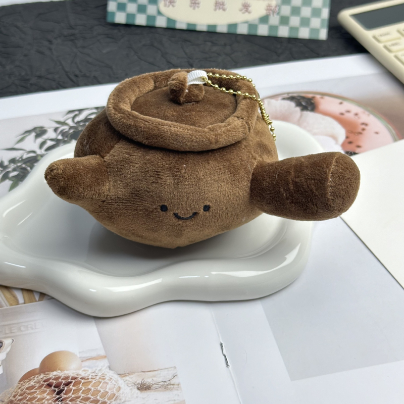 Plyšová figúrka na kľúče – rastlinný model, PP bavlna výplň, super mäkký krátky plyš, séria Tradičná Čínska medicína