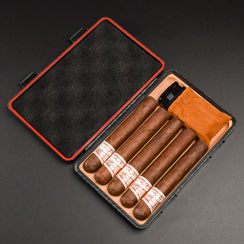 Krabička na vlhkosť cigár – prenosná, jednoduchý štýl, značka Gray Bar/HUIBA, možnosť prispôsobenia