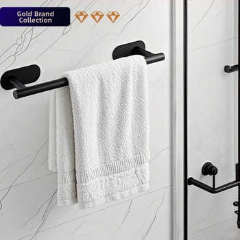 Nerezová tyč na uteráky do kúpeľne, bez vŕtania, jednovrstvá, nosnosť 1–2 kg, povrchová úprava brúsená/ lakovaná/ pozlátená