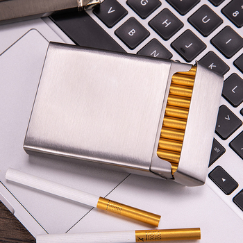 Roostevabast terasest sigarettide karp, trükitud logoga ja kohandamise võimalusega, hoiustamise funktsiooniga – ärikingituseks (K-Rong)