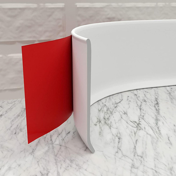 PVC samolepiaca lišta k stene a rohu schodov, model L100, moderný minimalistický štýl