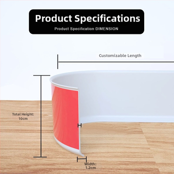 PVC samolepiaca lišta k stene a rohu schodov, model L100, moderný minimalistický štýl