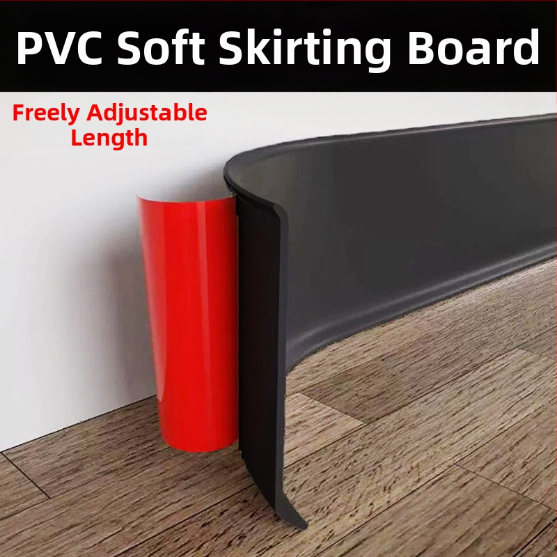 PVC pašlīmējošs pamatplāksne sienai un kāpņu stūrim, modelis L100, mūsdienīgs minimālisms