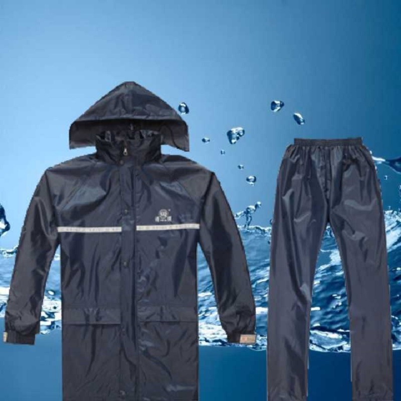 Reflexný set dáždnika a nohavíc pre dospelých - delený, hrubý celotelový ochranný plášť, 0,19 mm taftová látka, PVC lepiaca vodotesná vrstva, vhodné pre motocyklistu/elektrobicykel