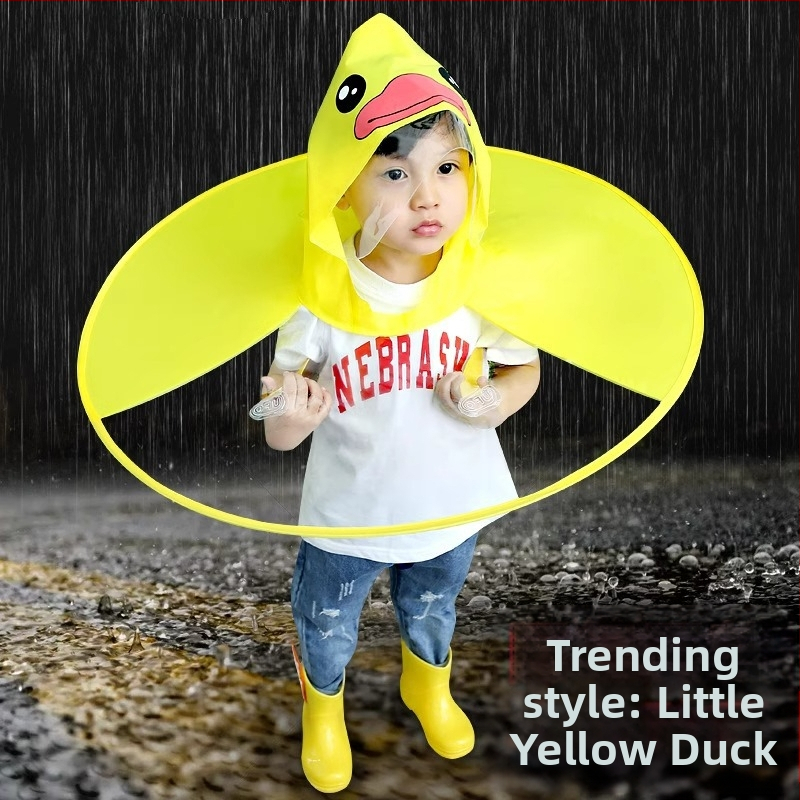 Detské dažďové pončo s karikatúrnym dizajnom, EVA látka, PVC vodotesná vrstva, pre dieťa