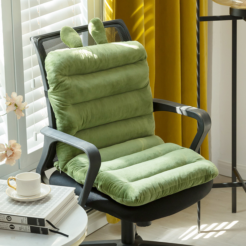 Podsedák na stoličku so zajačími ušami a krištáľovým zamatom, s integrovanou opierkou, moderný minimalistický štýl, plyšový sedák s polyesterovou výplňou