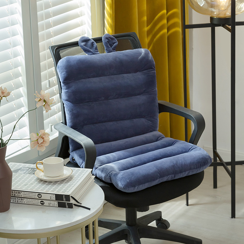 Podsedák na stoličku so zajačími ušami a krištáľovým zamatom, s integrovanou opierkou, moderný minimalistický štýl, plyšový sedák s polyesterovou výplňou