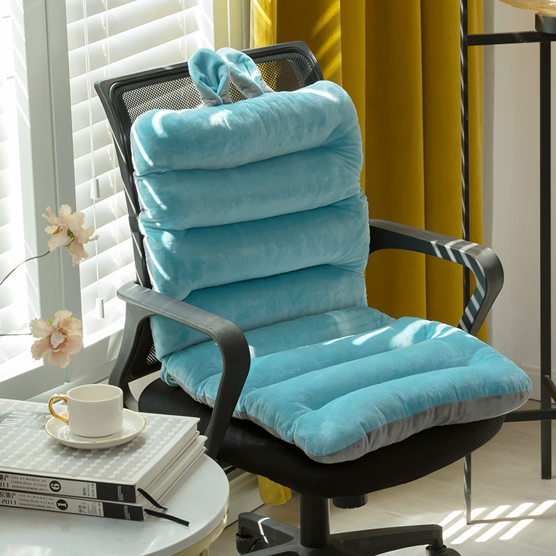 Podsedák na stoličku so zajačími ušami a krištáľovým zamatom, s integrovanou opierkou, moderný minimalistický štýl, plyšový sedák s polyesterovou výplňou