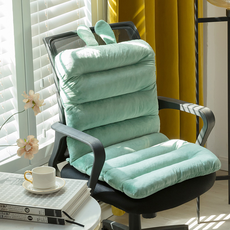 Podsedák na stoličku so zajačími ušami a krištáľovým zamatom, s integrovanou opierkou, moderný minimalistický štýl, plyšový sedák s polyesterovou výplňou