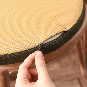 Kruhový semišový vankúš s pamäťovou penou – protišmykový, jednofarebný, prispôsobiteľný pre obývačku, spálňu, kanceláriu