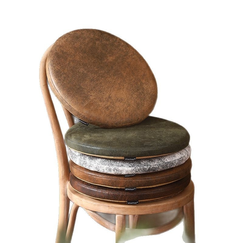 Kruhový semišový vankúš s pamäťovou penou – protišmykový, jednofarebný, prispôsobiteľný pre obývačku, spálňu, kanceláriu