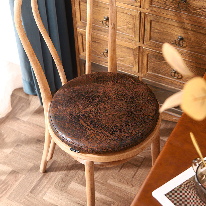 Kruhový semišový vankúš s pamäťovou penou – protišmykový, jednofarebný, prispôsobiteľný pre obývačku, spálňu, kanceláriu