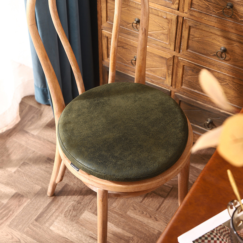 Kruhový semišový vankúš s pamäťovou penou – protišmykový, jednofarebný, prispôsobiteľný pre obývačku, spálňu, kanceláriu