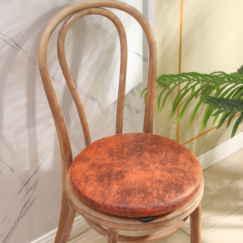 Kruhový semišový vankúš s pamäťovou penou – protišmykový, jednofarebný, prispôsobiteľný pre obývačku, spálňu, kanceláriu