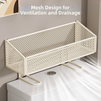 Police na uskladnenie do kúpeľne z nehrdzavejúcej ocele, jednoposchodová, nad WC, na papierové utierky, uteráky na tvár a kozmetiku