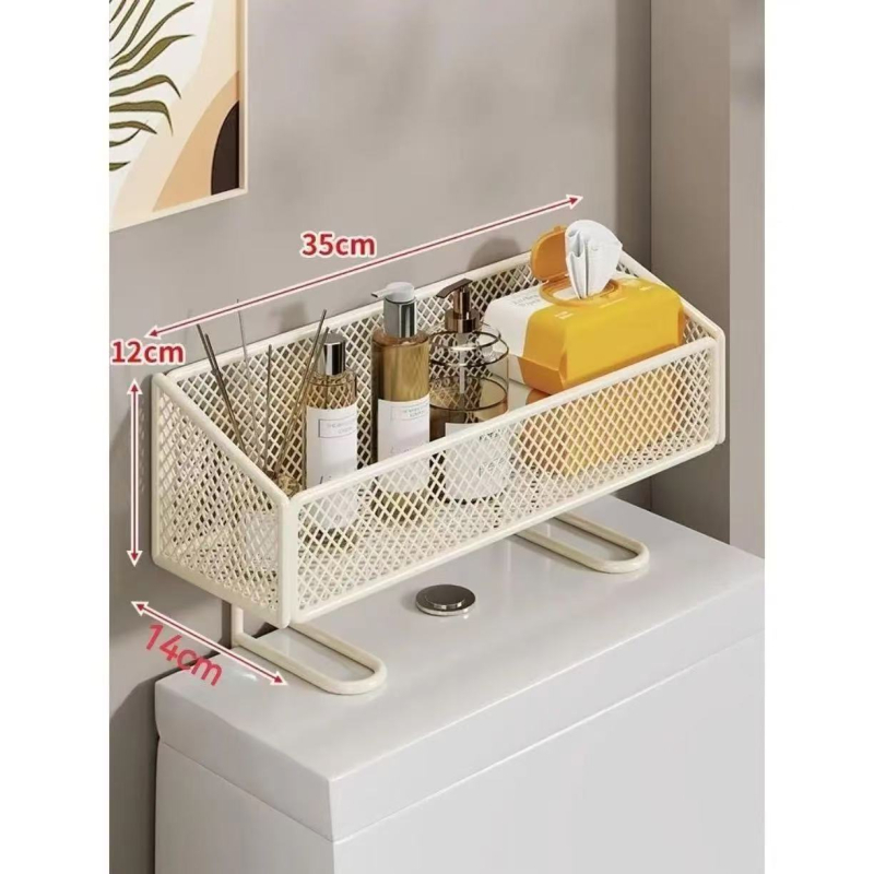 Police na uskladnenie do kúpeľne z nehrdzavejúcej ocele, jednoposchodová, nad WC, na papierové utierky, uteráky na tvár a kozmetiku