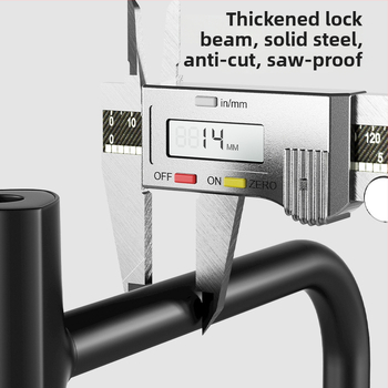 OPEL UC-K-1 Geležinis U-formos užraktas dviraciui ir elektrinei transporto priemonei — anti-smash, anti-pry, atsparus vandeniui, 0,6 kg