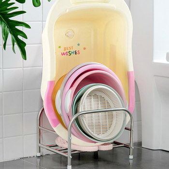 Nerezová oceľová polica na umývadlo, stojaca na podlahe, dvojposchodová, model xg-16-25, hladký povrch